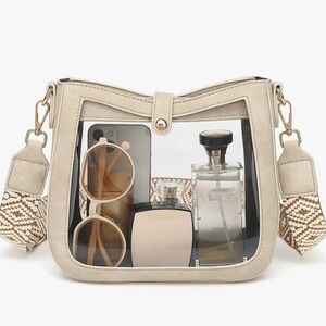 Stylish Cream Transparent Women Bag
